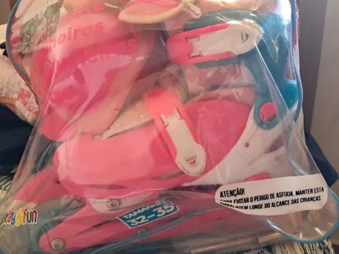 Patins infantil rosa