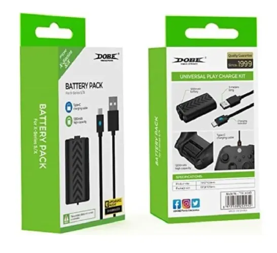 Bateria Recarregável  Controle XBox Series S/X 1200mAh + Cabo USB 3 Mts +LED