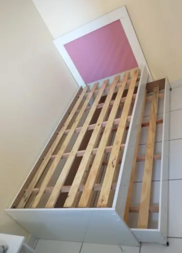 Cama com Auxiliar Solteiro 100% MDF