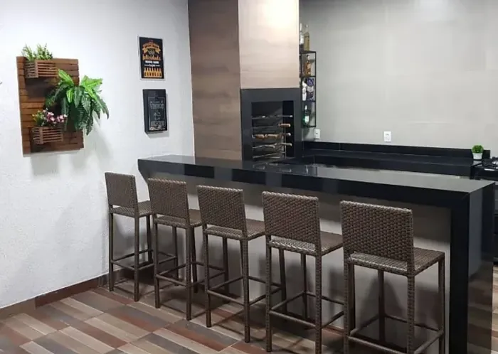 Banqueta para área gourmet -Fibra sintética
