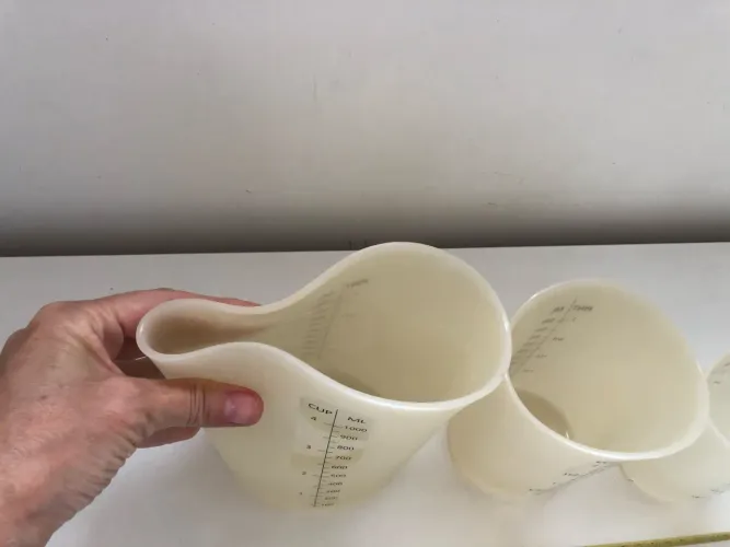 03 medidores plásticos flexíveis novos importado 