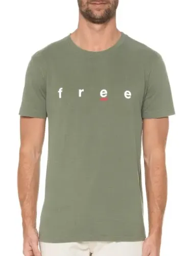 Camiseta Free Verde slim Osklen