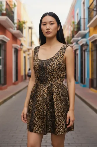 Vestido animal print zara, tamanho 42