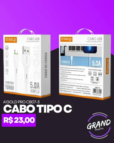 Cabo Tipo C A'GOLD pro turbo