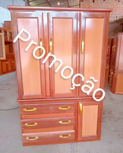 Guarda - solteiro 3 portas 3 gavetas promoção novo