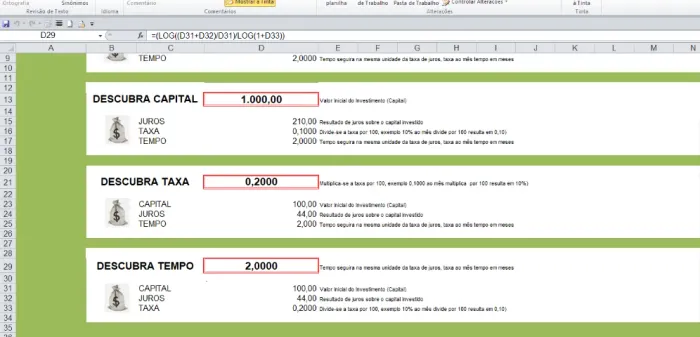 Planilha Completa De Cálculo De Juros Simples E Compostos 