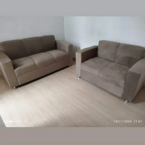 Sofá 2 e tres lugares Suede macio D33 Robusto Confortável Promoção | Frete Gratis