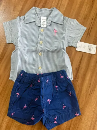 Conjunto Carters Flamingo 3 meses importado