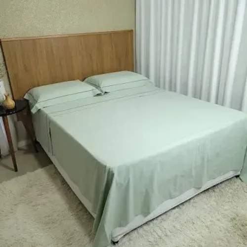 Jogo de Cama Verde-Chá Queen 4 peças
