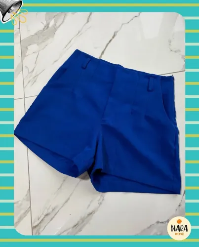 Short feminino azul