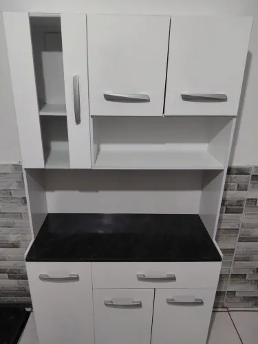 Armário de Cozinha Compacto 6 Portas e 1 Gaveta