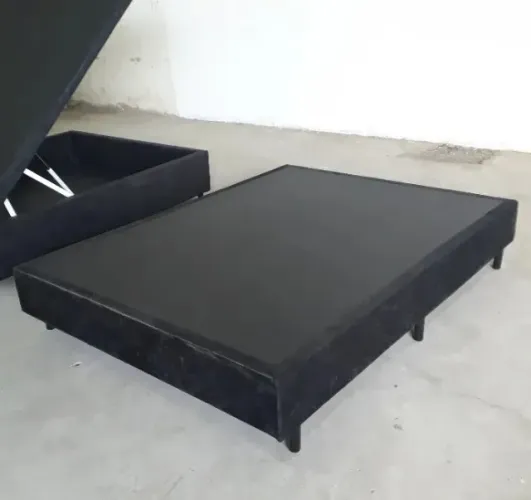 Base Cama Box Solteirão 108x188 Corino ou Suede Cores