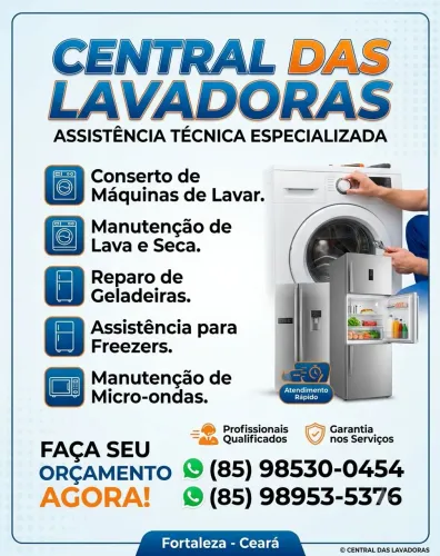 Manutenção em maquina de lavar, Geladeiras, Freezers, micro-ondas, lava e seca.
