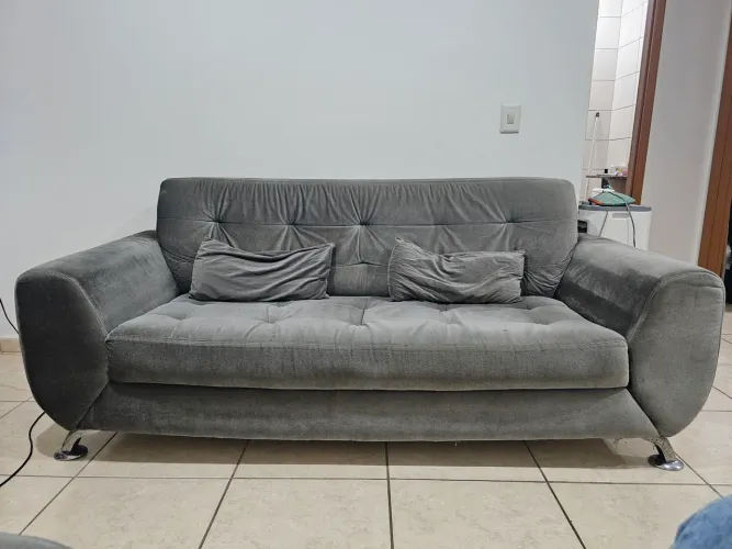 Sofá Larissa suede 2 e 3 lugares