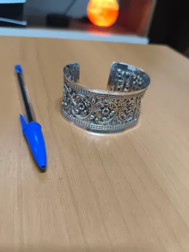 Bracelete oriental, prata 925.