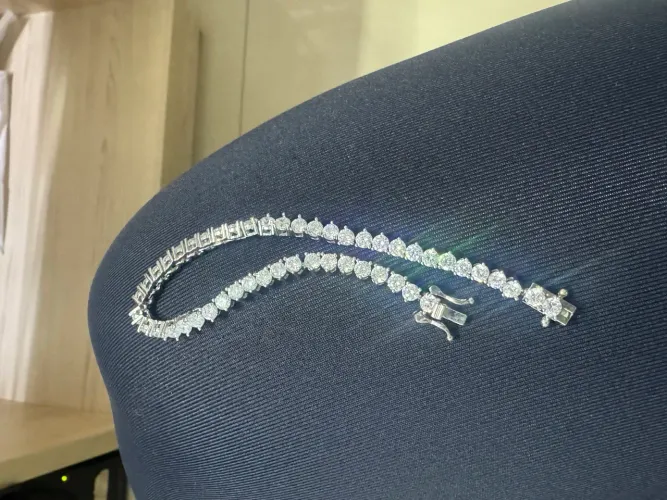 VENDO PULSEIRA RIVIERA BANHADO A PRATA 925 fecho cadeado