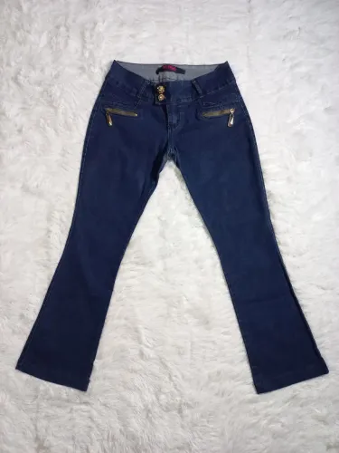 Calça Jeans Escura Feminina Tamanho 42
