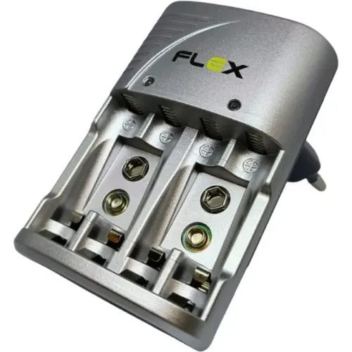 Carregador de Pilhas Aa/aaa/9v Fxc16 Bivolt Flex *ENTREGA GRÁTIS*