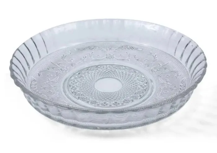 Fruteira de vidro nova na caixa 30cm 