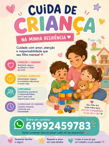Cuide- se de crianças 