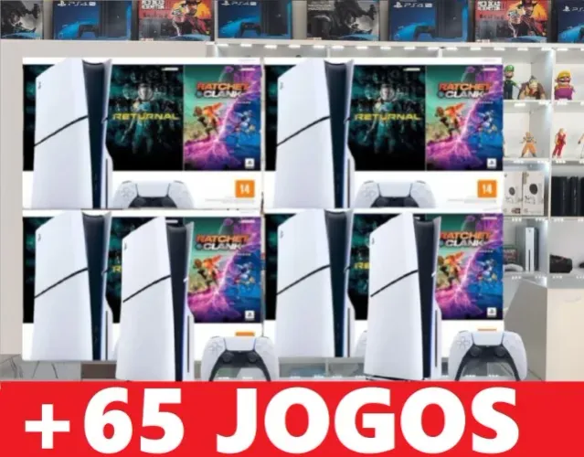 PLAYSTATION 5 SLIM 1TB 4K DISK COM 75 JOGOS + GARANTIA O6 MESES ( LOJA FISICA )