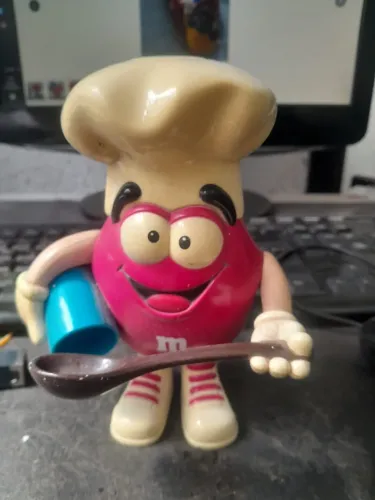 Dispenser M&M cozinheiro 16 cm, antigo