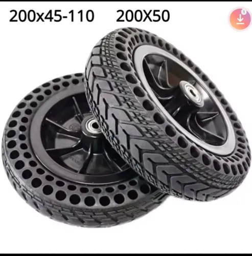 Par de Pneu Sólido 8, medidas  200x50 para Scooter / Cadeira de Rodas - Novo