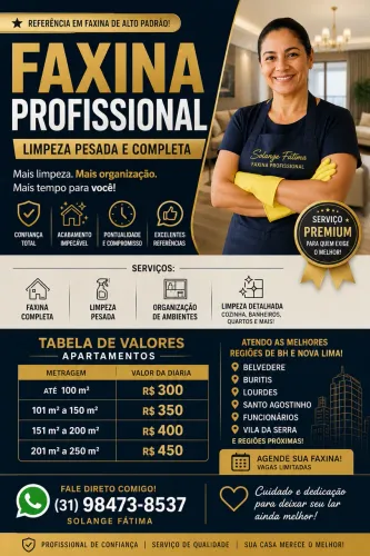 FAXINA COMPLETA - A PARTIR DE 300 reais