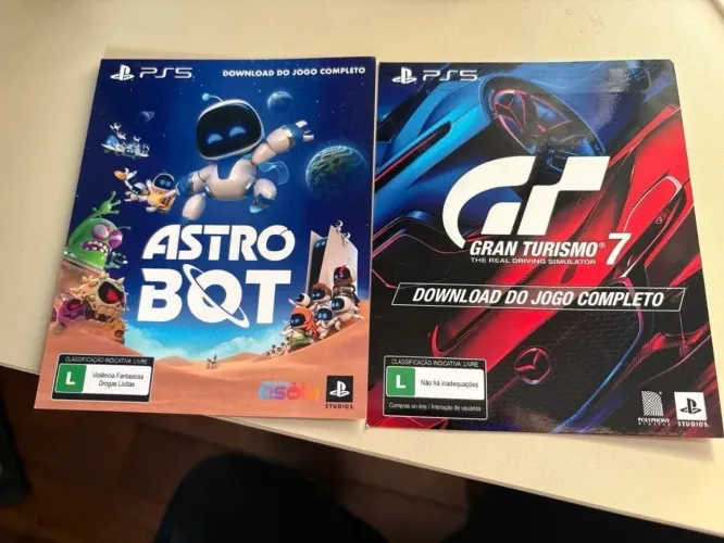 Jogos Astro Bot e Gran turismo 7 PS5
