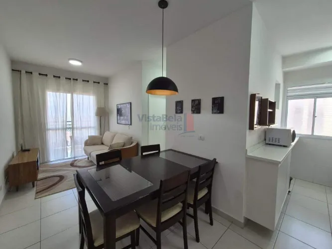 Apartamento 2 dormitórios (1 suíte) mobiliado para aluguel no Areão, Taubaté | 54 m², vaga