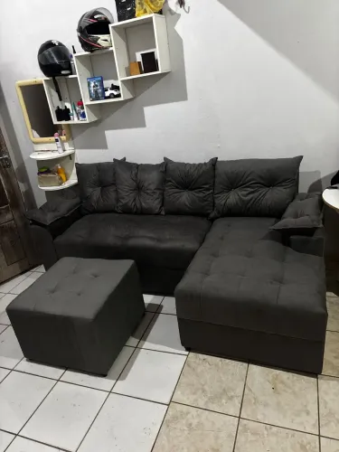 Sofá Madri novos com puff 