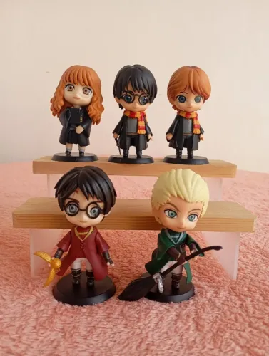 Kit 5 Bonecos Harry Potter - Coleção Completa Mini Figures