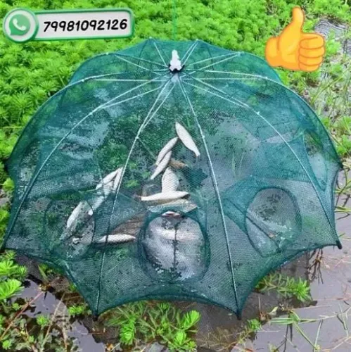 Vara de pesca, covo armadilha Retrátil, peixe siri e camarão, novo 