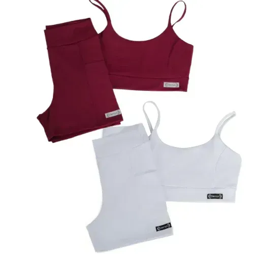 Kit 2 Conjunto Academia Poliamida UV Zero Transparencia