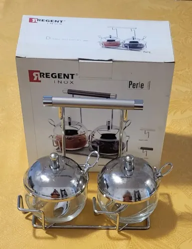 Conjunto Porta Geleia / Molheira Regent Inox - Linha Perle ?
