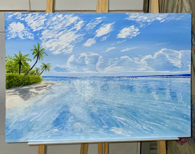 Pintura artesanal em acrílico 60x40cm