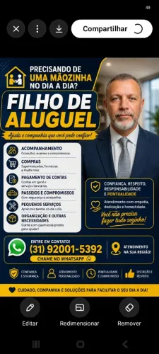 Serviço de acompanhamento para terceira idade