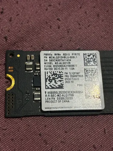 NVME 512gb samsung