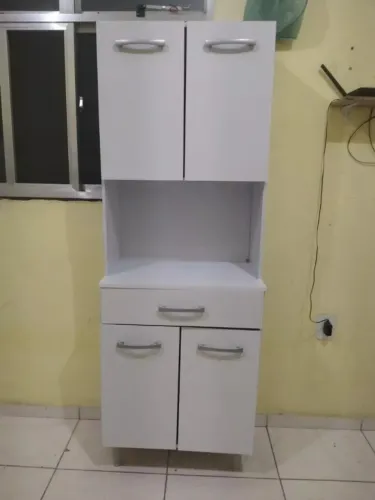 Armário de Cozinha Paneleiro 4 Portas 1 Gaveta Balli Branco