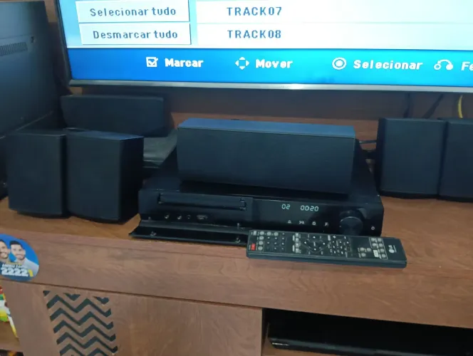 Home theater LG funcionando
