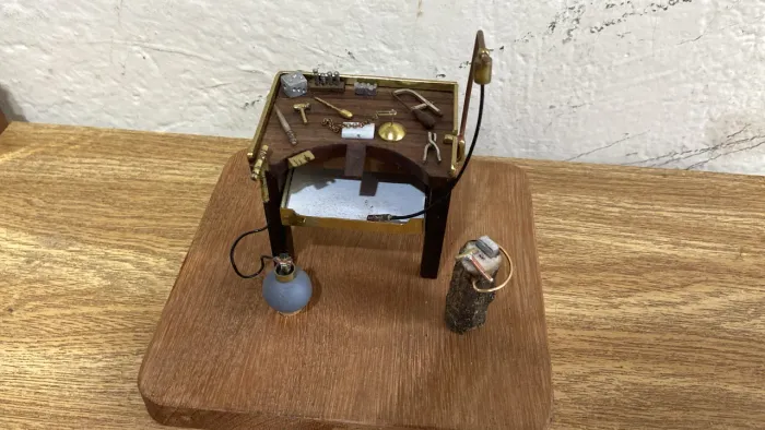 Bancada ourives miniatura realística