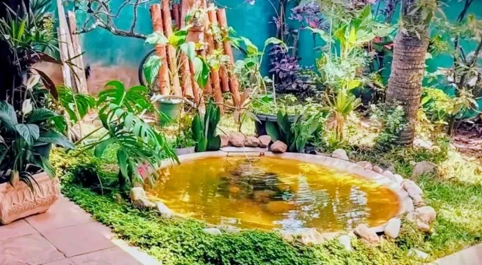 Lago ornamental completo medindo 1,80m