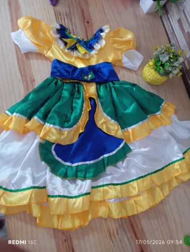 Vestido festa junina ( tema copa)