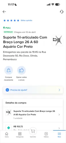 Vendo Suporte de TV até 60