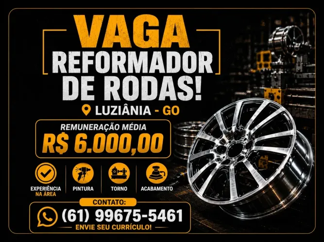 Vaga para reformador de roda de liga leve 