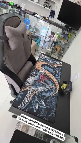 Mesa para Escritório de MDF Preta, 97cm x 55cm *Nova- Escrivaninha, Mesinha, Pc Gamer