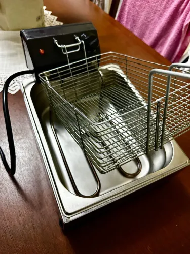 Duas Fritadeiras elétrica inox Cuba 5 litros profissional 