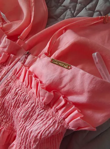 Vestido longo, marca "Lança Perfume"laranja Neon (usado)