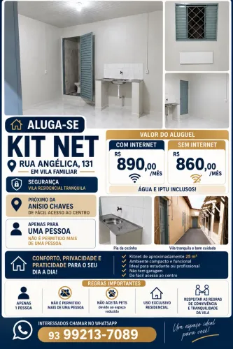 Kitnet Próx. à UNAMA - Água, Internet e IPTU Inclusos
