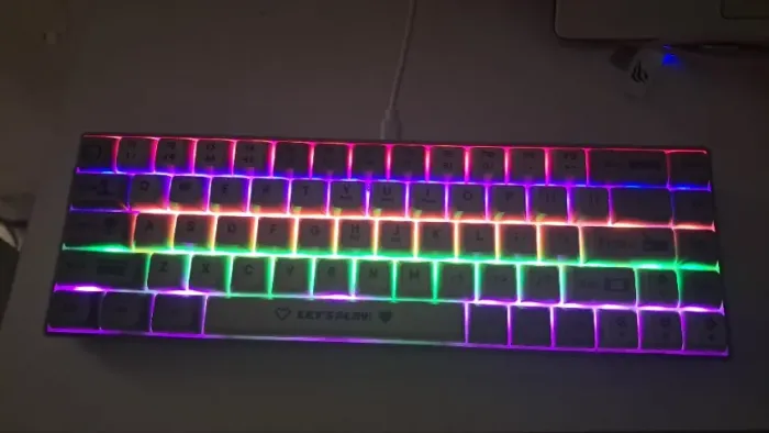 Teclado mecânico Ajazz AK680 65% Red Switch Cinza claro